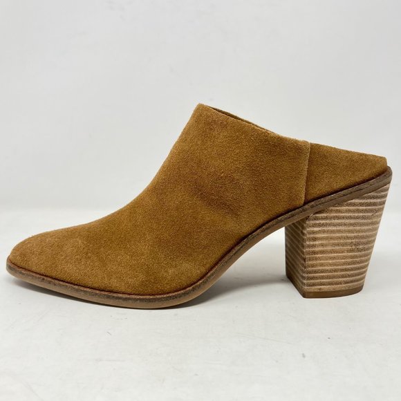 Lucky Brand Womens Sebiki Leather Suede Mule Size‎ 9.5 M Topanga Tan - Picture 5 of 11